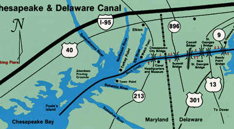 Map of C&D Canal